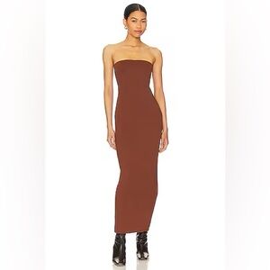 Revolve Elegant Strapless Brown Dress